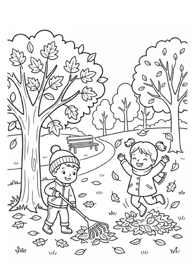 Desenhos Outono para imprimir e colorir - imagem 5